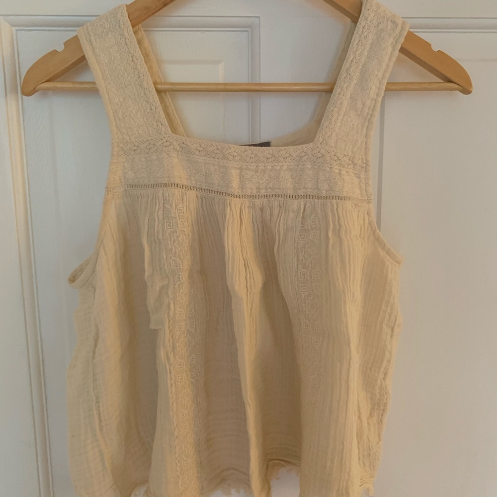 Aerie flowy top with embroidery